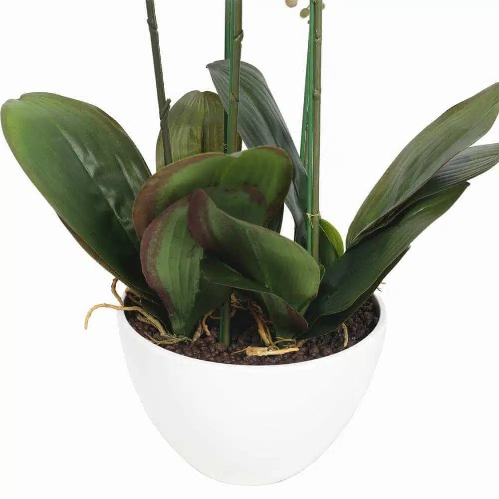 66cm Multi Stem Butterfly Artificial Potted Orchid With Pink Flowers - Image 3