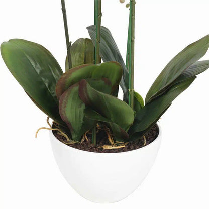 66cm Multi Stem Butterfly Artificial Potted Orchid With Pink Flowers - Image 3