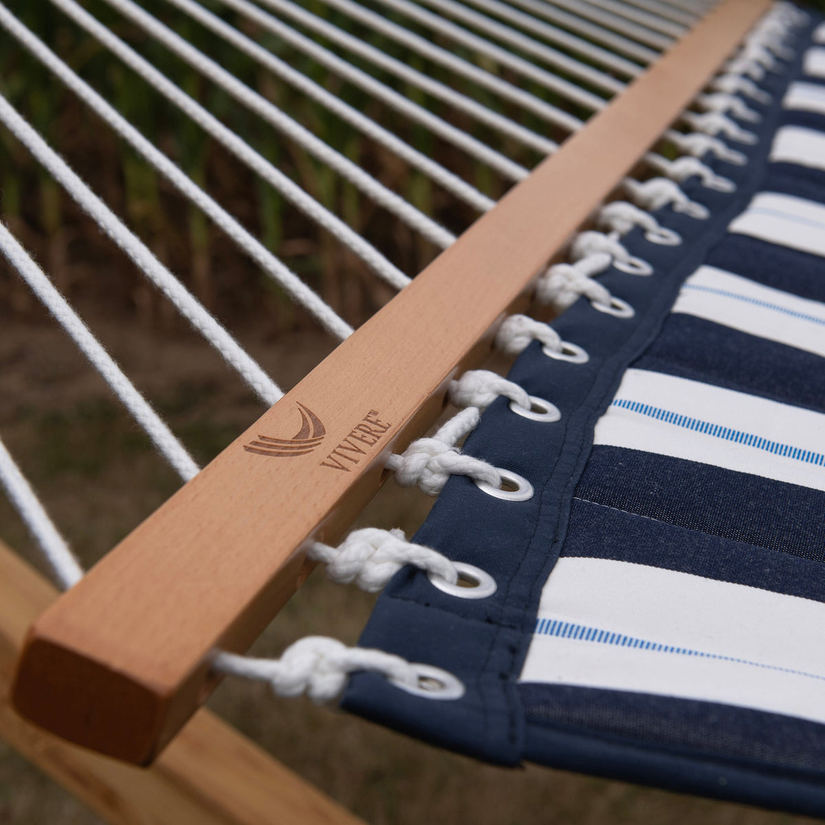 Vivere Sunbrella Quilted Spreader Bar Hammock (Double) - Harbor