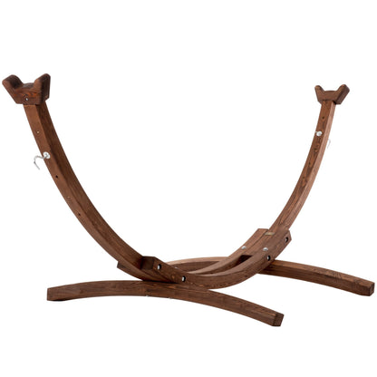 Vivere Solid Pine Arc Hammock Stand (10ft/305 cm) - Brown