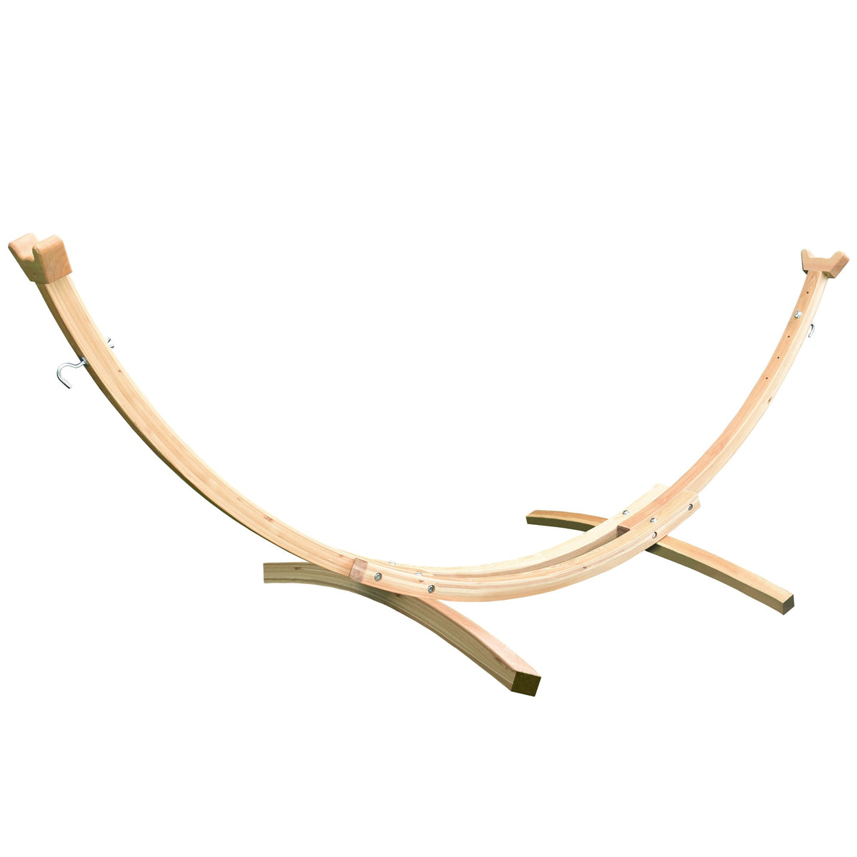 Vivere Solid Pine Arc Hammock Stand (10ft/305 cm) - Natural
