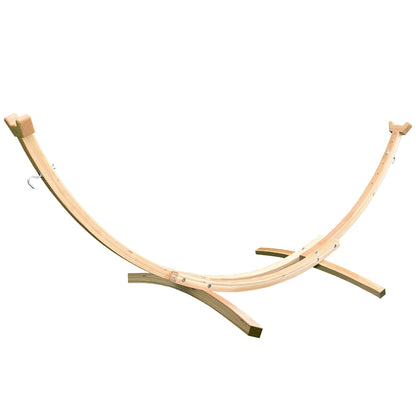 Vivere Solid Pine Arc Hammock Stand (10ft/305 cm) - Natural
