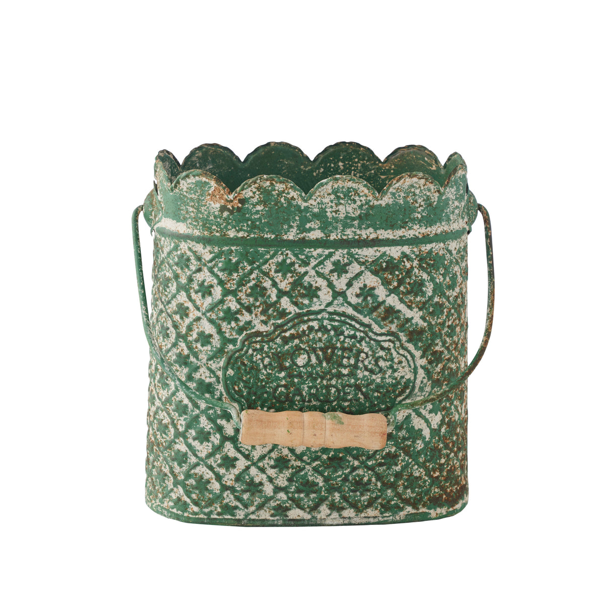 Set 3 Flower Garden Rust Buckets 36cm