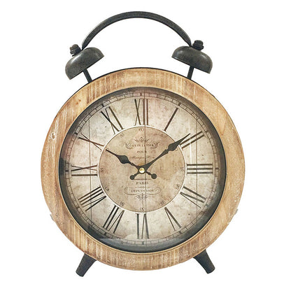 Large Cafe de la Tour Tabletop Clock w Faux Alarm 32cm
