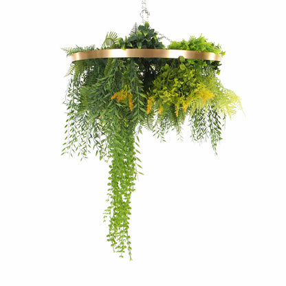 Premium Hanging Artificial Plant Arrangement with Gold Frame 40cm (Limited Edition) - Image 4