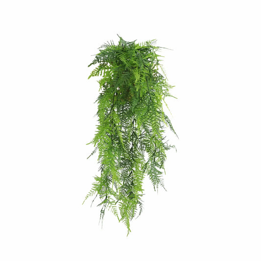 Artificial Hanging Lace Fern Vivid Green Garland Bush UV Resistant and Fire Rated 10cm x 75cm
