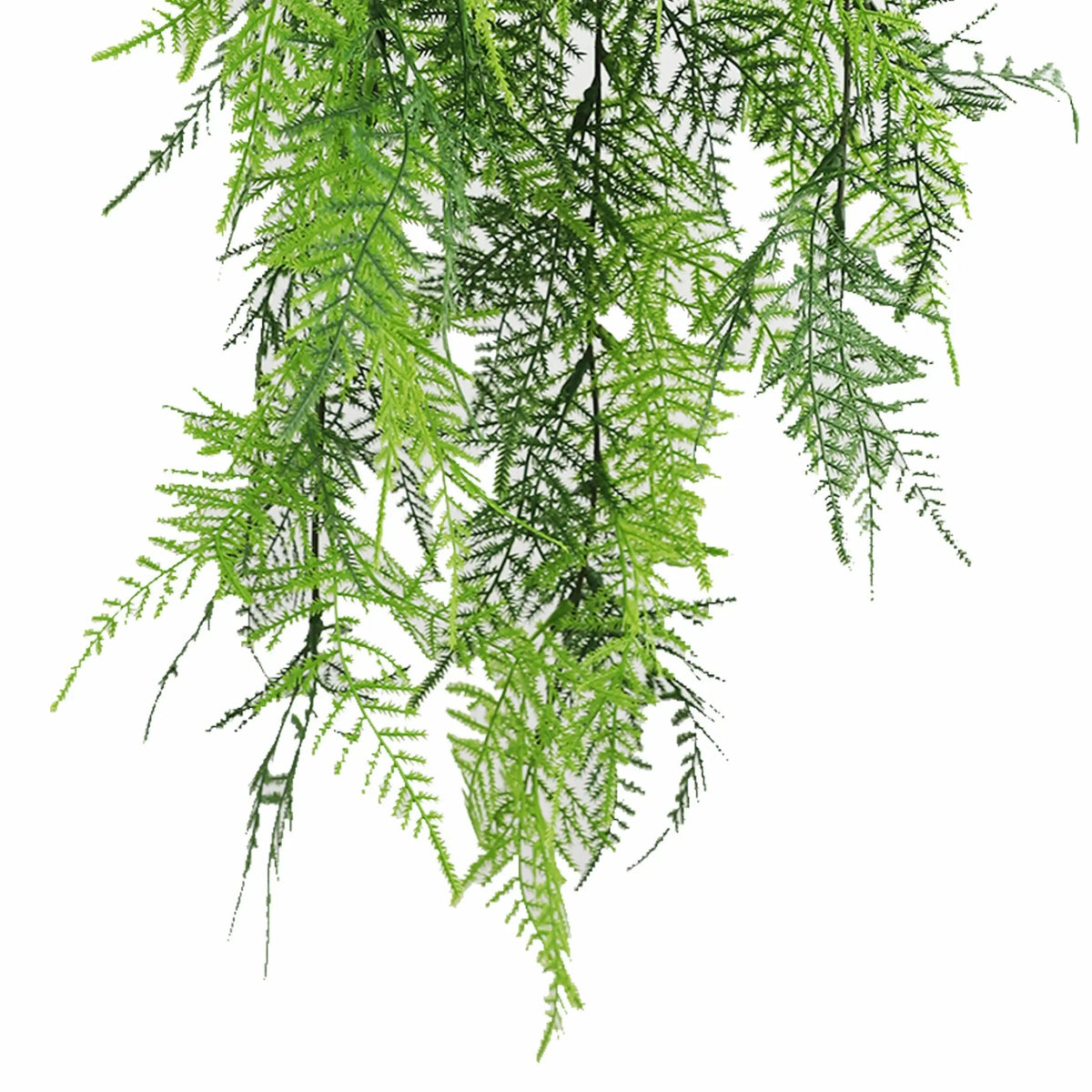 Artificial Hanging Lace Fern Vivid Green Garland Bush UV Resistant and Fire Rated 15cm x 76cm - Image 3