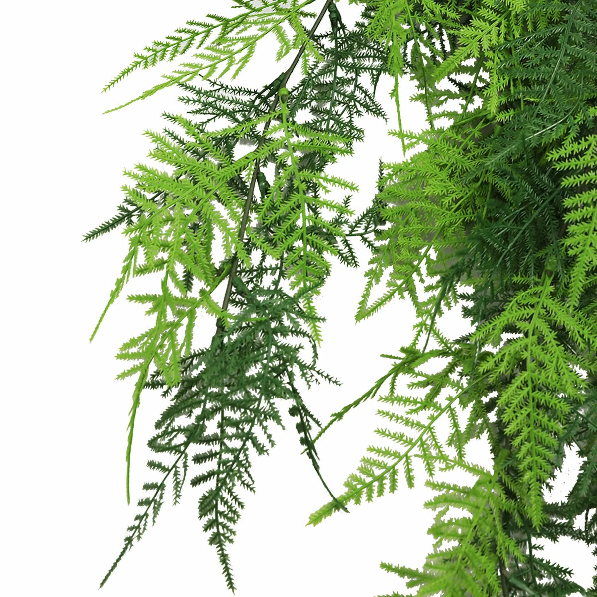 Artificial Hanging Lace Fern Vivid Green Garland Bush UV Resistant and Fire Rated 15cm x 76cm - Image 4