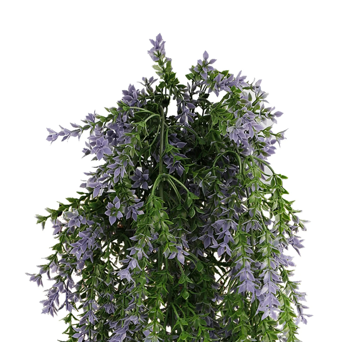 Artificial Hanging Purple and Green Willow Leaf Garland Bush UV Resistant and Fire Rated 20cm x 76cm - Image 2
