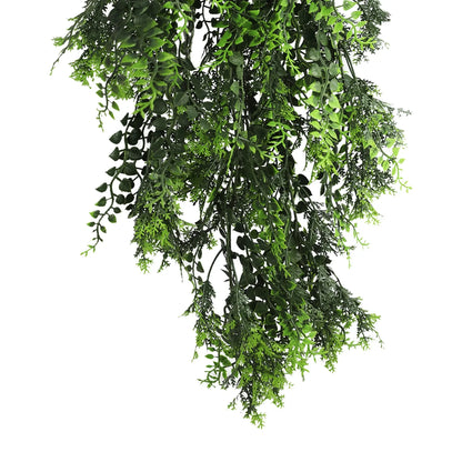 Artificial Hanging Mediterranean Fern Vine UV Resistant and Fire Rated 22cm x 76cm - Image 3