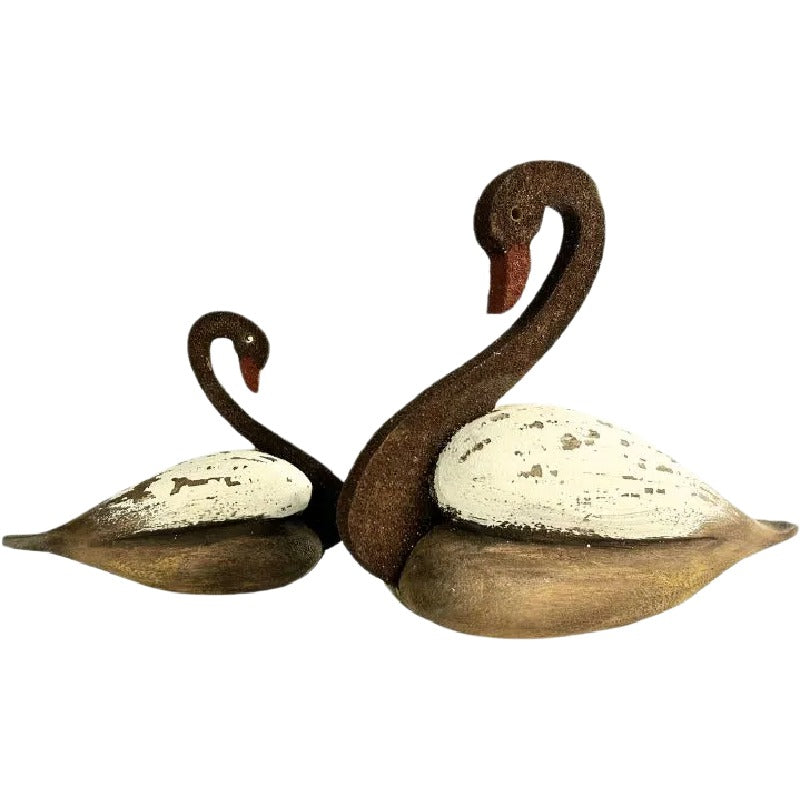Set 2 Graceful Swans Ornament Assort 20cm, 14cm