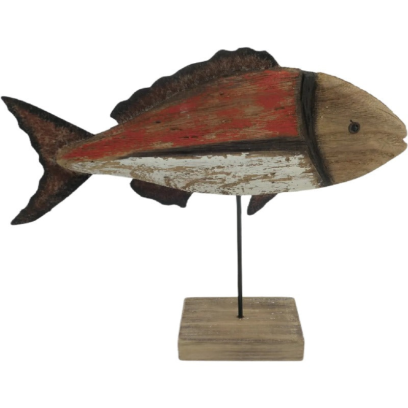 Handcrafted Fish On Base 30cm - Image 3