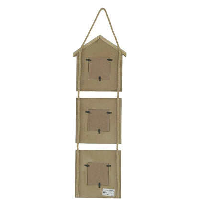Handcrafted 3-Photo Frame Hanging Beach Houses 78cm - Image 4