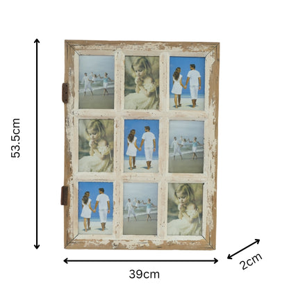 Beach House 'Window' 9 Pic 4x6in Photoframe 53cm - Image 5