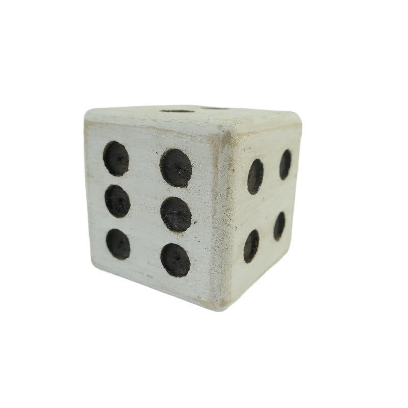 Whitewash Square Dice 10cm
