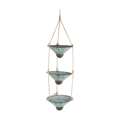 Infinity Triple Hanging Planters w Rope 18x100cm - Image 2