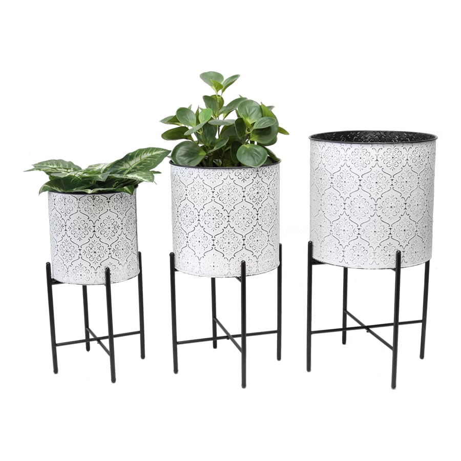 Set 3 Nested French Chic Pot planters on Legs 28x53cm