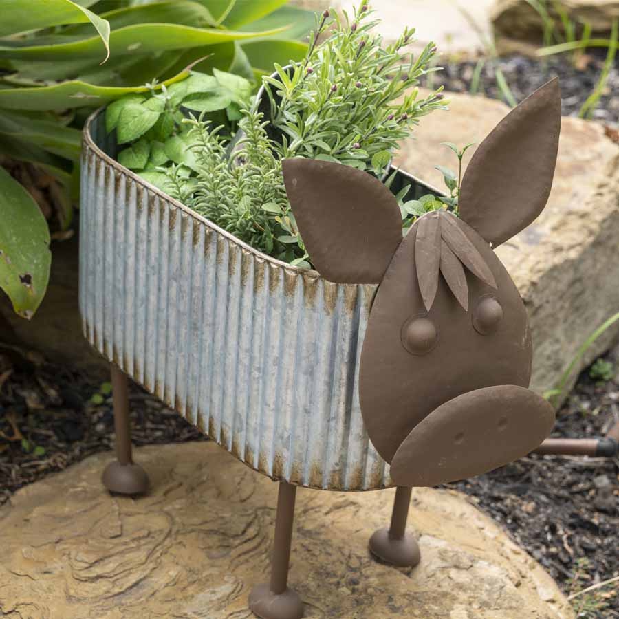 Set 2 Nested Cow Planters 45cm, 40cm - Image 4