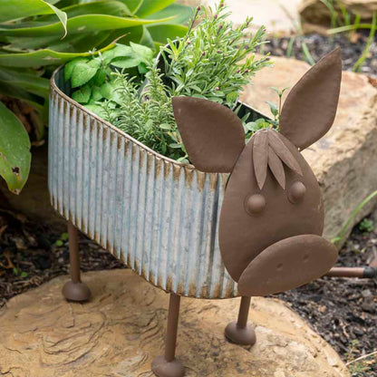 Set 2 Nested Cow Planters 45cm, 40cm - Image 4