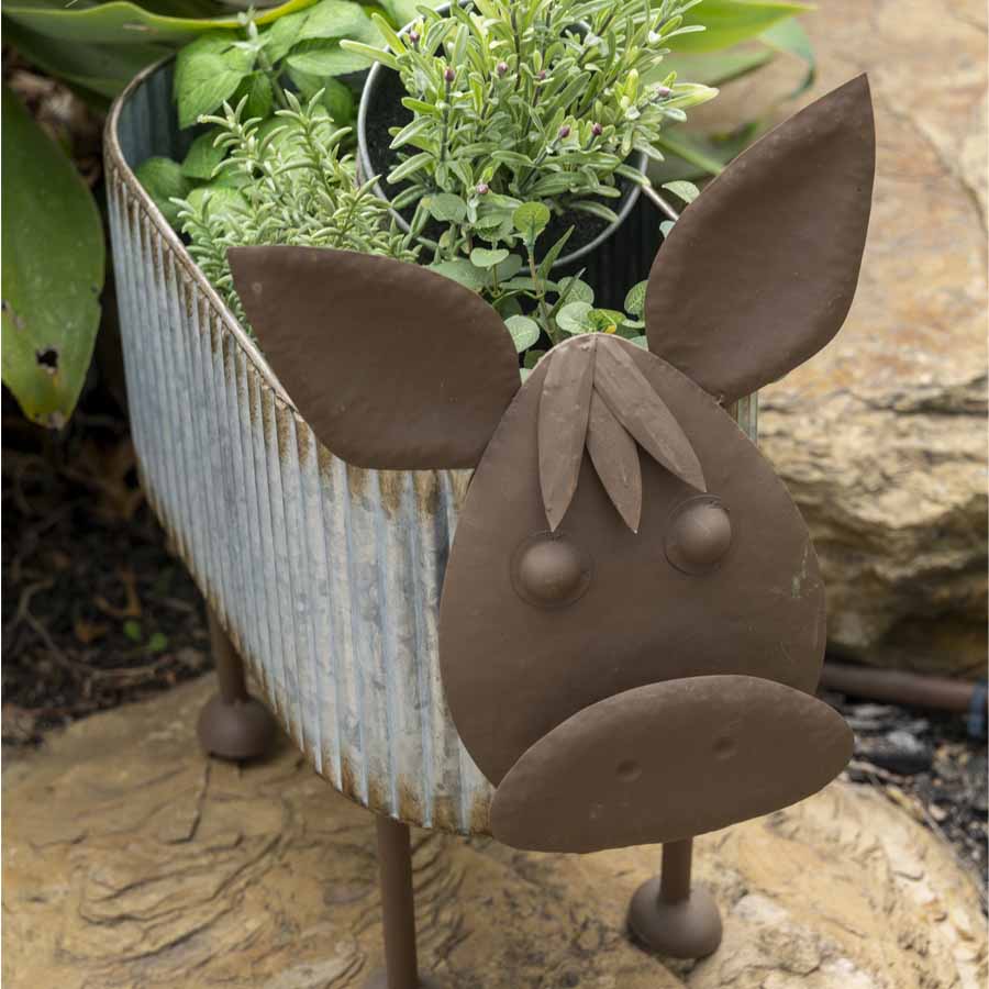 Set 2 Nested Cow Planters 45cm, 40cm - Image 5