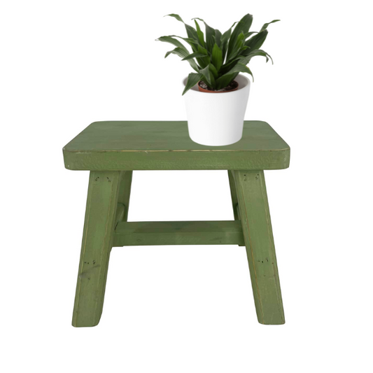 Antique Green Milking Stool 27cm - Image 2