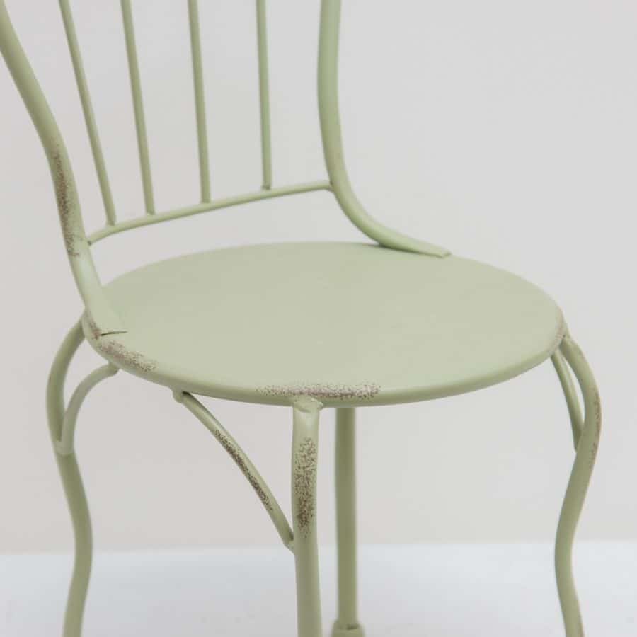 Distressed Green Mini Chair Display / Pot Stand 22x39cm - Image 4