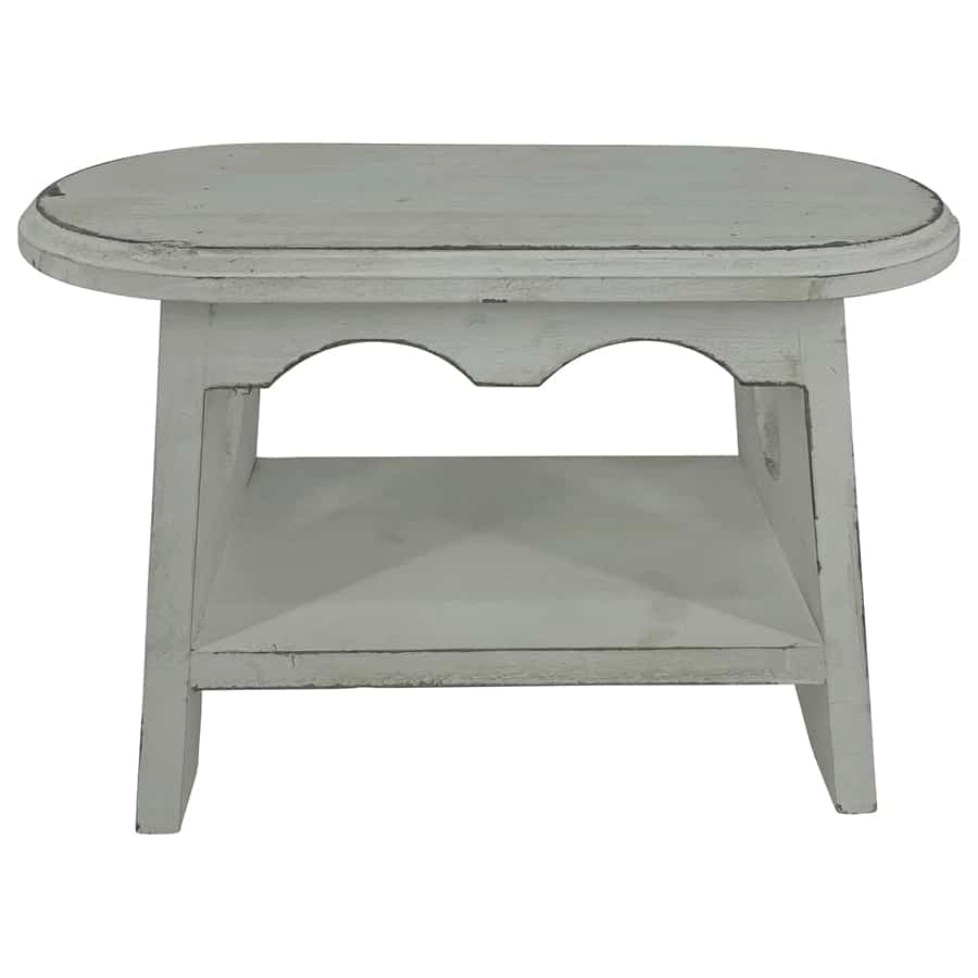 Antique White Milking Stool 32cm