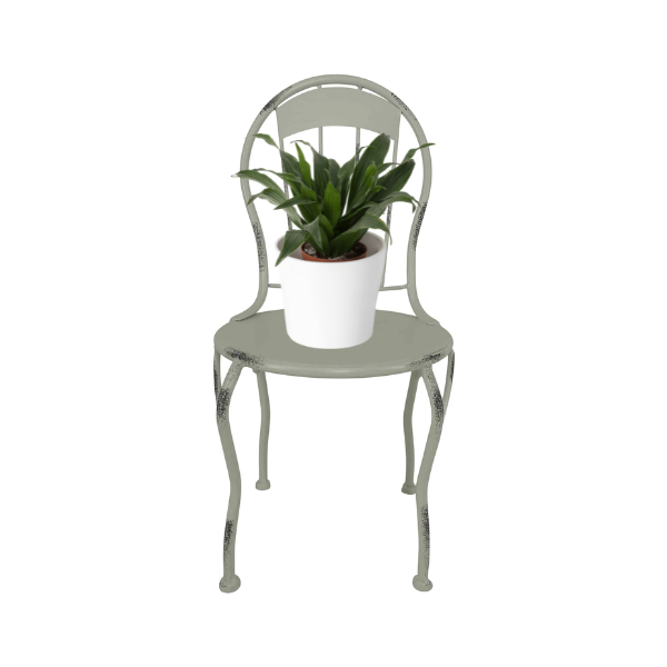 Distressed White Mini Chair Display / Pot Stand 22x39cm - Image 2