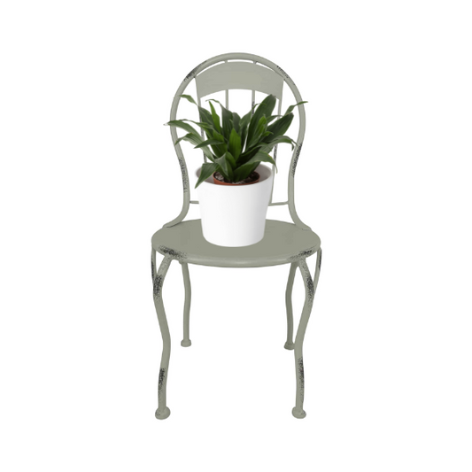Distressed White Mini Chair Display / Pot Stand 22x39cm - Image 2