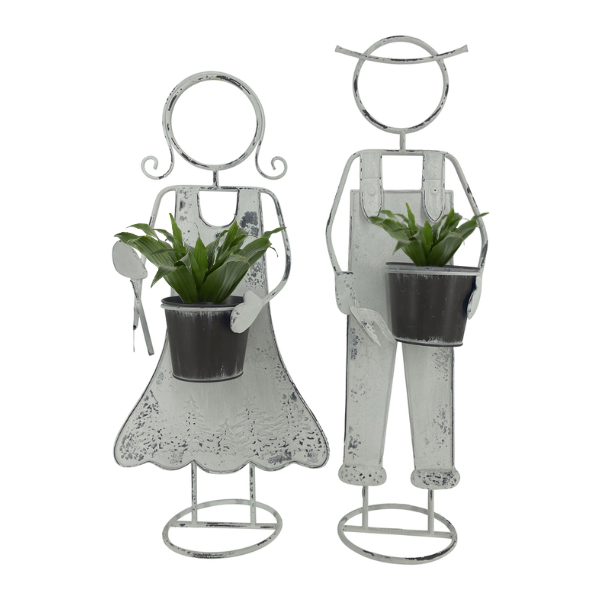 Set Assort Farm Girl & Boy Planters 65cm - Image 2