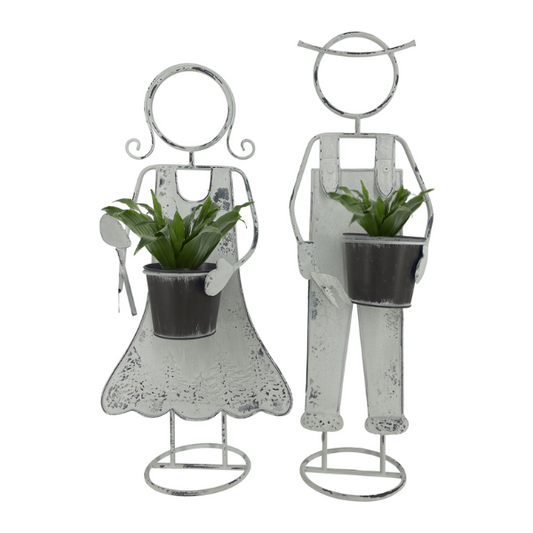 Set Assort Farm Girl & Boy Planters 65cm - Image 2