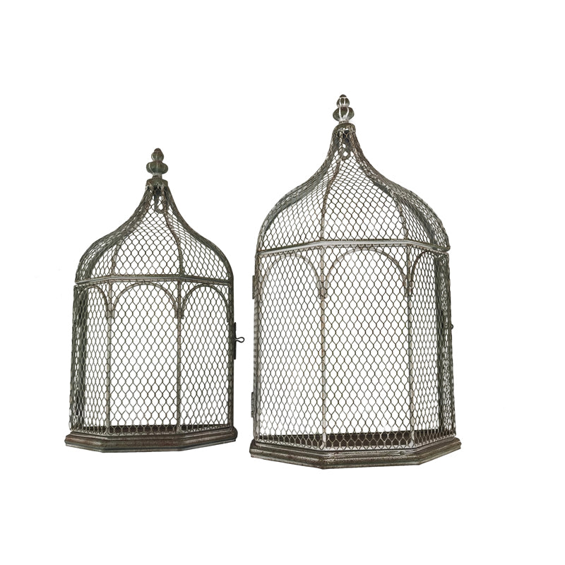 Set 2 Nested Wall Hanging Plant Cages 46cm. 36cm - Image 2