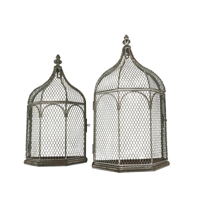 Set 2 Nested Wall Hanging Plant Cages 46cm. 36cm - Image 2