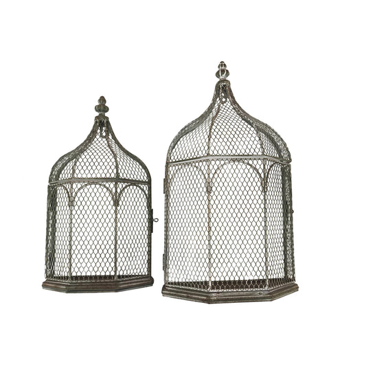 Set 2 Nested Wall Hanging Plant Cages 46cm. 36cm - Image 2