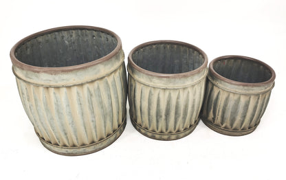 Set 3 Nested Vintage Planters / Bins 27cm, 20cm, 13cm - Image 2