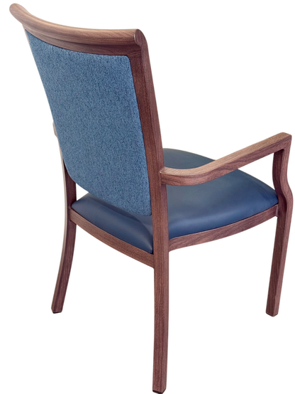 Harvey Dining Chair Stackable w Faux Leather Seat 95cm - Image 2