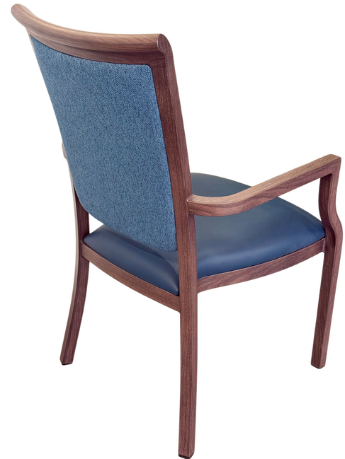 Harvey Dining Chair Stackable w Faux Leather Seat 95cm - Image 2