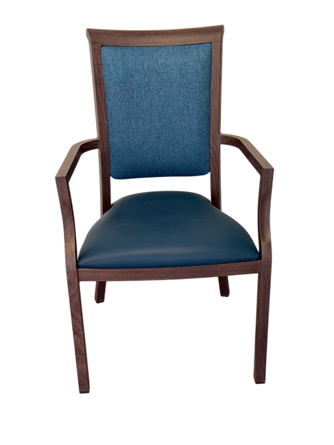 Harvey Dining Chair Stackable w Faux Leather Seat 95cm - Image 3