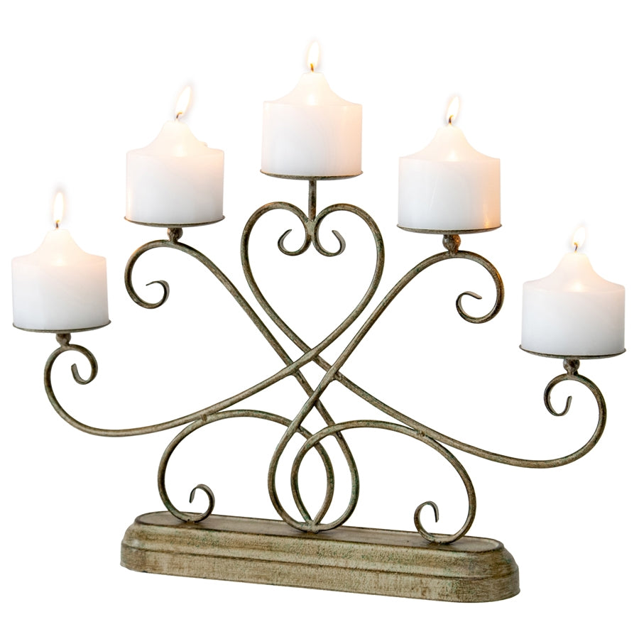 Ornate Fleur Candleabra Centerpiece 31cm - Image 4