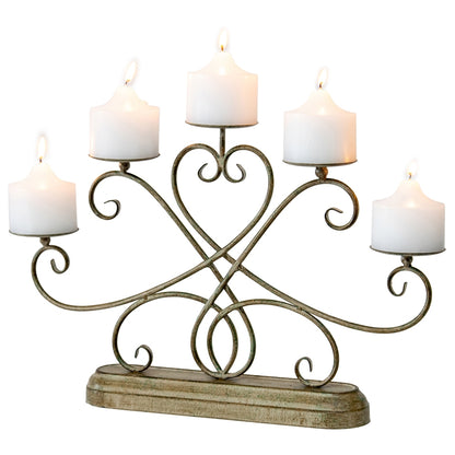 Ornate Fleur Candleabra Centerpiece 31cm - Image 4
