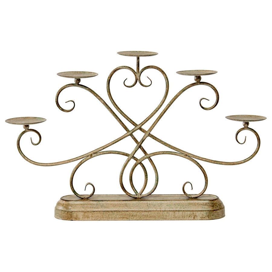 Ornate Fleur Candleabra Centerpiece 31cm - Image 5
