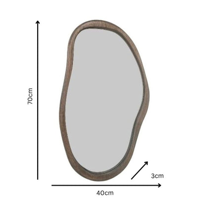 Mid-Century Asymmetric Wall Mirror 40x70cm - Image 4