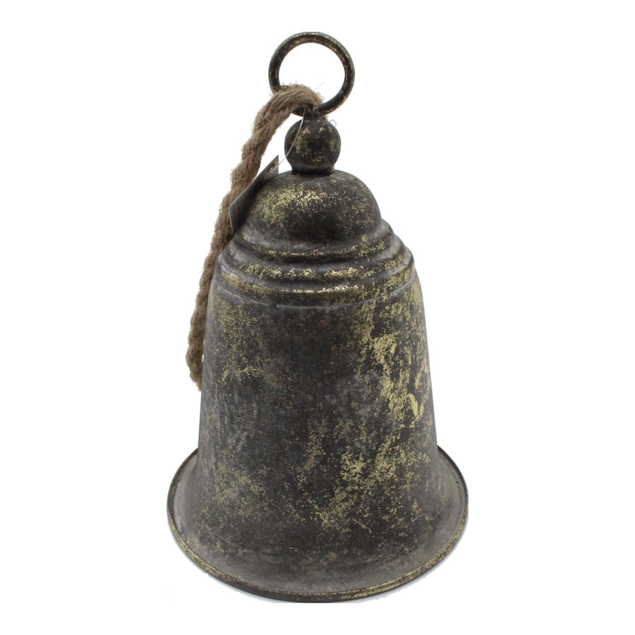 Large Hanging Bell w Rope 28cm - Image 2