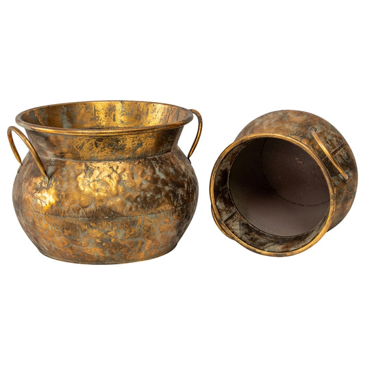 Set 2 Antique Lustre Pots 37cm - Image 2