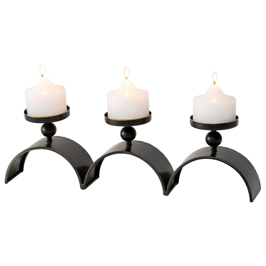 Elementals Three Arch Pillar Candle Holder 48cm - Image 4