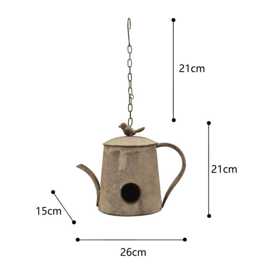 Hanging ' Antique Watering Can' Birdhouse 26cm - Image 2