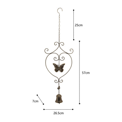 Hanging Butterfly w Bird + Bell 89cm - Image 2