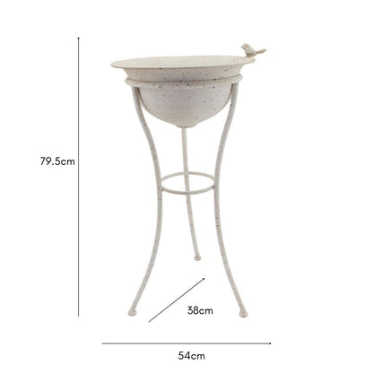 Riviera Pot Planter w Bird on Stand 67cm - Image 3