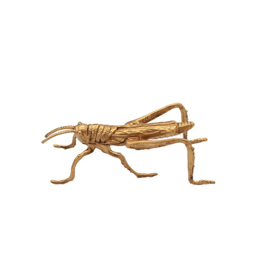 Grasshopper Sculpture Gold 14cm