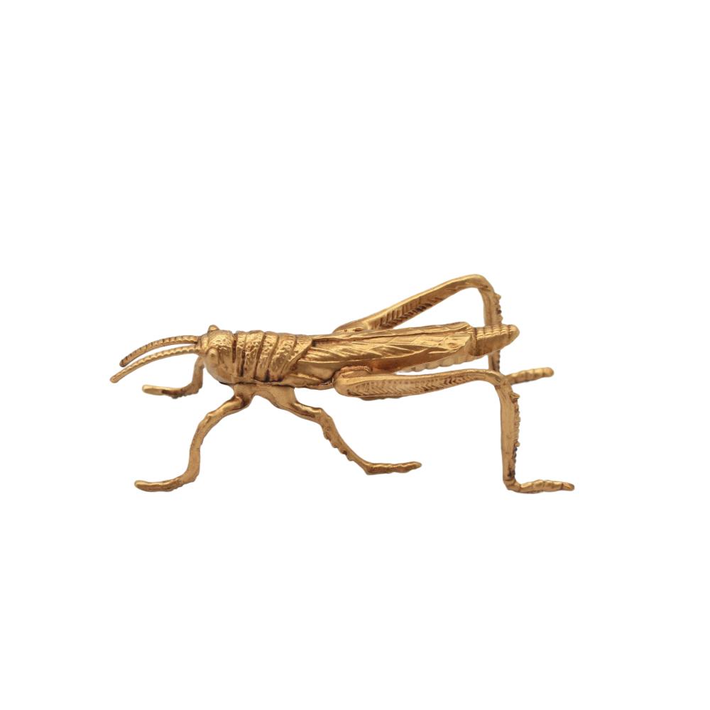 Grasshopper Sculpture Gold 5cm